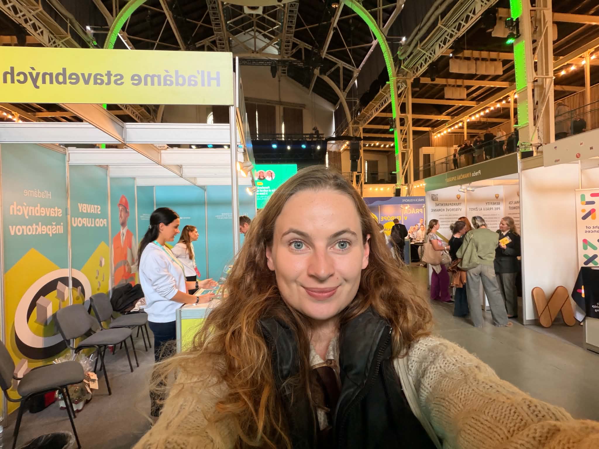 Antónias Selfie bei einer Fachveranstaltung